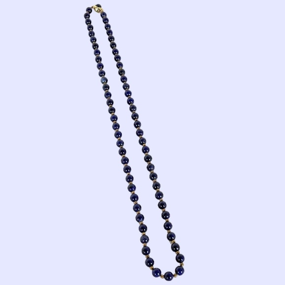 Classic Blue Beaded Necklace - Picture 7 of 9